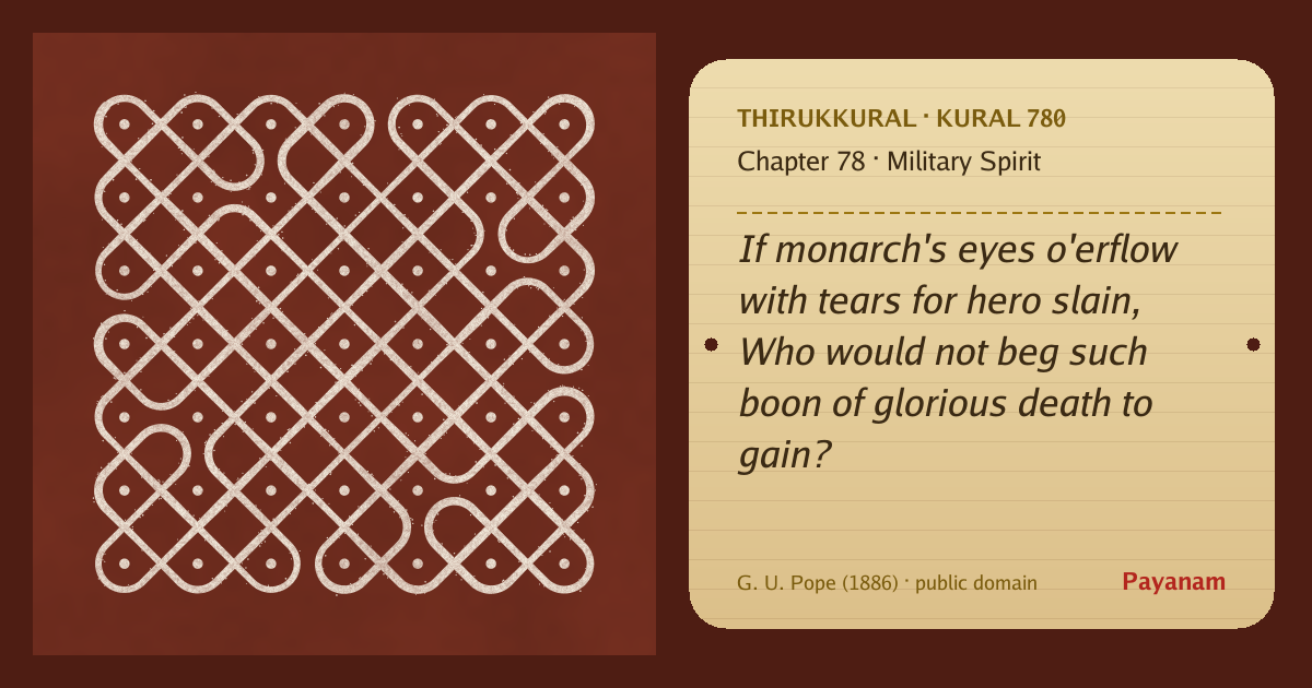 Share image: a rice-flour kolam beside the kural in English