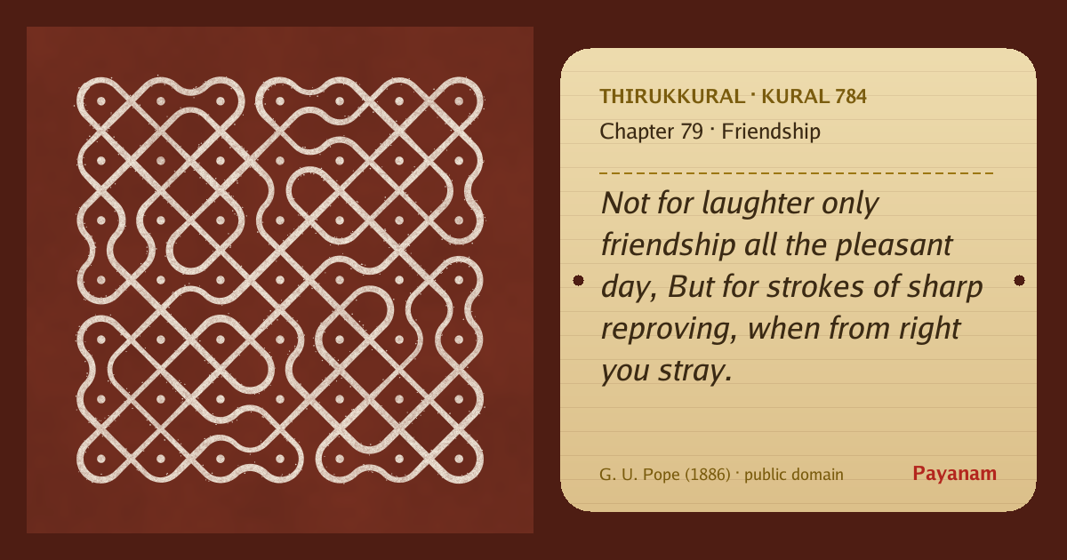 Share image: a rice-flour kolam beside the kural in English