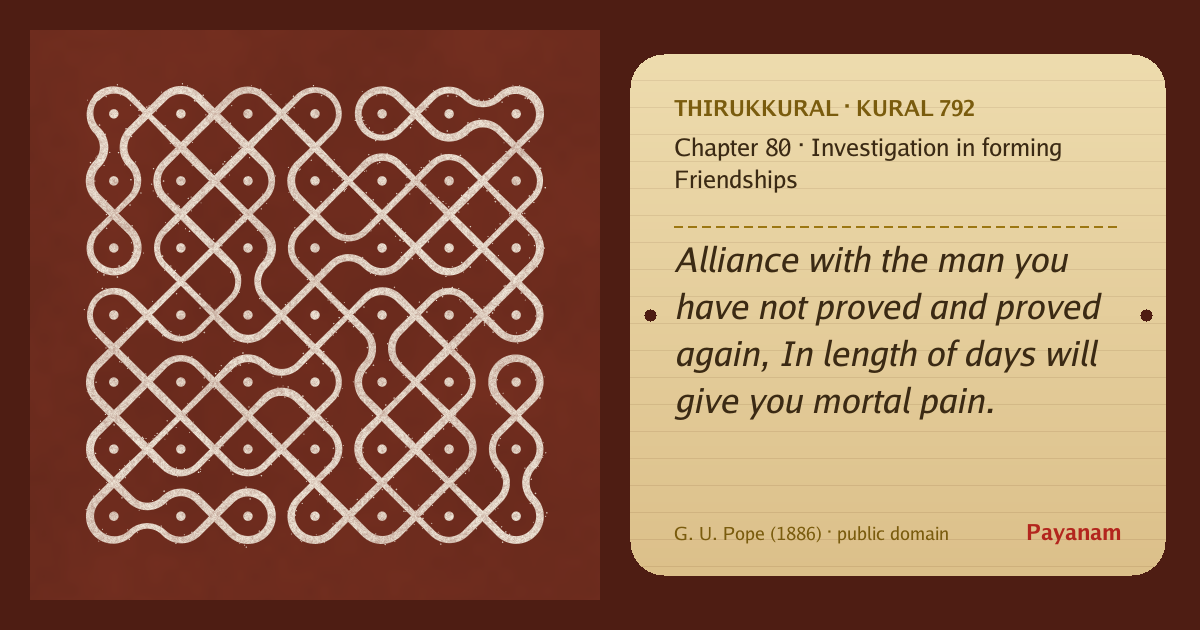 Share image: a rice-flour kolam beside the kural in English