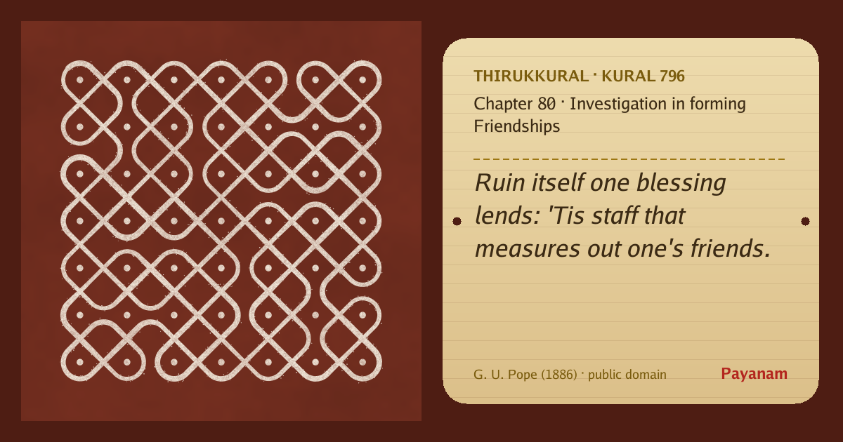Share image: a rice-flour kolam beside the kural in English