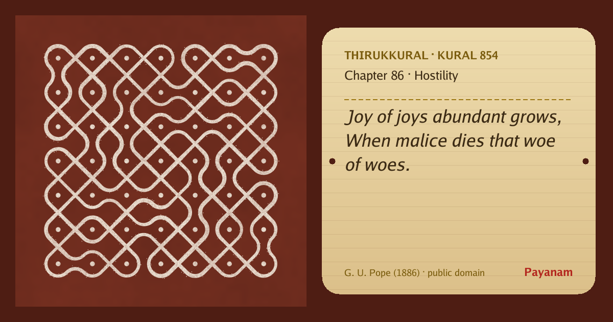 Share image: a rice-flour kolam beside the kural in English