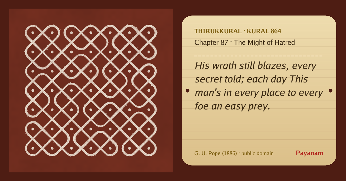 Share image: a rice-flour kolam beside the kural in English