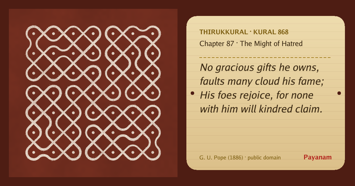 Share image: a rice-flour kolam beside the kural in English