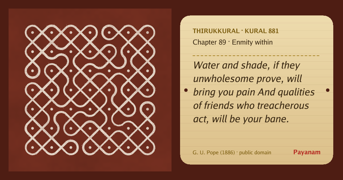 Share image: a rice-flour kolam beside the kural in English