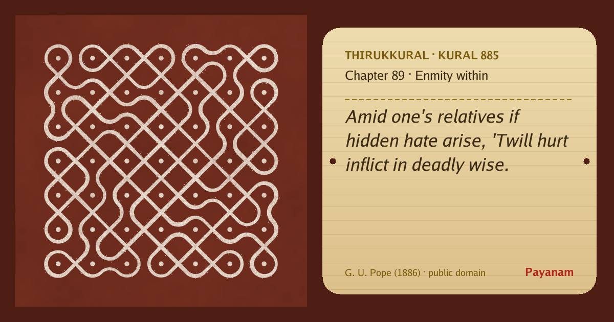Share image: a rice-flour kolam beside the kural in English