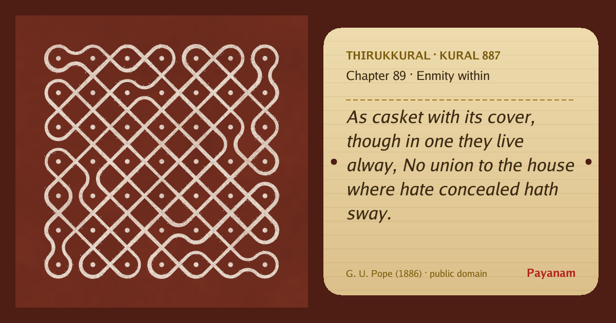 Share image: a rice-flour kolam beside the kural in English