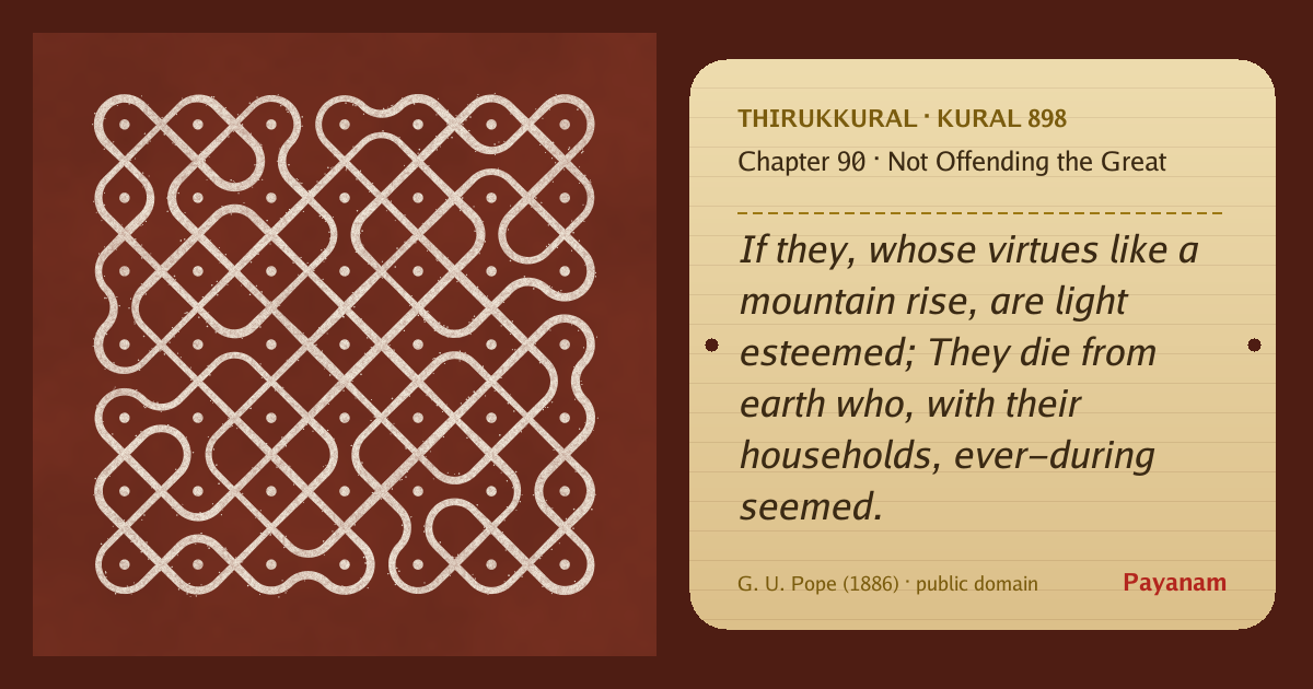 Share image: a rice-flour kolam beside the kural in English