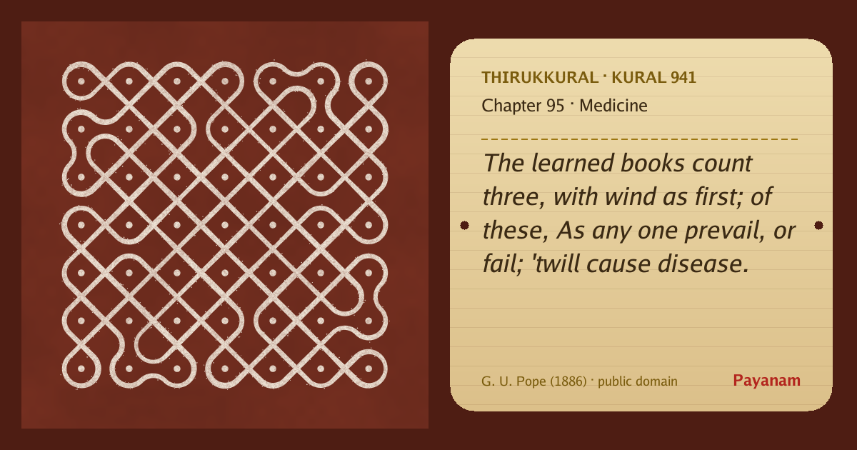 Share image: a rice-flour kolam beside the kural in English