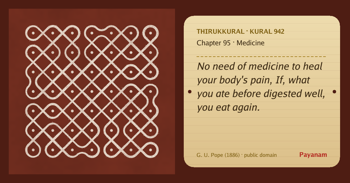 Share image: a rice-flour kolam beside the kural in English