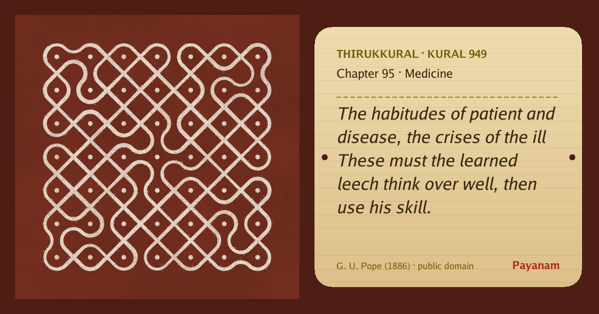 Share image: a rice-flour kolam beside the kural in English