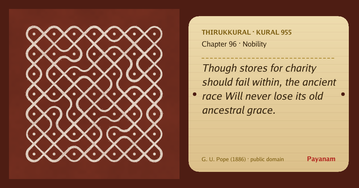 Share image: a rice-flour kolam beside the kural in English