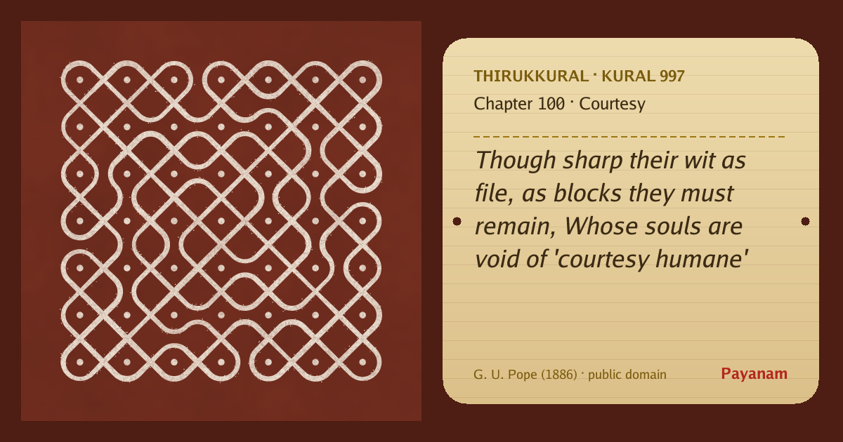 Share image: a rice-flour kolam beside the kural in English